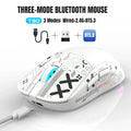 🖱️ Mouse Gamer Sem Fio T90 RGB – Bluetooth + USB 2.4GHz ⚡ Silencioso 🤫 Recarregável 🔋 com Adaptador Tipo-C 🔌