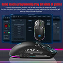 🖱️ Mouse Gamer Sem Fio T90 RGB – Bluetooth + USB 2.4GHz ⚡ Silencioso 🤫 Recarregável 🔋 com Adaptador Tipo-C 🔌