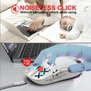 🖱️ Mouse Gamer Sem Fio T90 RGB – Bluetooth + USB 2.4GHz ⚡ Silencioso 🤫 Recarregável 🔋 com Adaptador Tipo-C 🔌