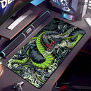 🐉 Mousepad Gamer XXL Dragão Preto e Branco – 900x400 🖱️ Base Antiderrapante ⚡ Alta Precisão 🎮 Ideal para Setup Gamer