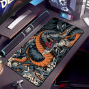 🐉 Mousepad Gamer XXL Dragão Preto e Branco – 900x400 🖱️ Base Antiderrapante ⚡ Alta Precisão 🎮 Ideal para Setup Gamer
