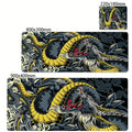🐉 Mousepad Gamer XXL Dragão Preto e Branco – 900x400 🖱️ Base Antiderrapante ⚡ Alta Precisão 🎮 Ideal para Setup Gamer
