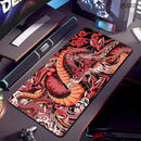 🐉 Mousepad Gamer XXL Dragão Preto e Branco – 900x400 🖱️ Base Antiderrapante ⚡ Alta Precisão 🎮 Ideal para Setup Gamer