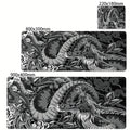 🐉 Mousepad Gamer XXL Dragão Preto e Branco – 900x400 🖱️ Base Antiderrapante ⚡ Alta Precisão 🎮 Ideal para Setup Gamer