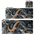 🐉 Mousepad Gamer XXL Dragão Preto e Branco – 900x400 🖱️ Base Antiderrapante ⚡ Alta Precisão 🎮 Ideal para Setup Gamer