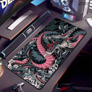 🐉 Mousepad Gamer XXL Dragão Preto e Branco – 900x400 🖱️ Base Antiderrapante ⚡ Alta Precisão 🎮 Ideal para Setup Gamer