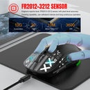 🖱️ Mouse Gamer Sem Fio T90 RGB – Bluetooth + USB 2.4GHz ⚡ Silencioso 🤫 Recarregável 🔋 com Adaptador Tipo-C 🔌