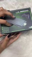 🎮🔥 Game Stick Retrô 10.000 Jogos – 2 Controles Sem Fio 🎮 Plug & Play ⚡ Diversão Instantânea!